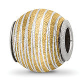 Sterling Silver Reflections Gold-plated Laser Cut Bead